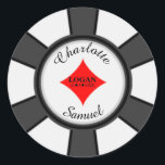Poker Chips | Vegas Wedding Classic Round Sticker<br><div class="desc">Poker Chips  Vegas Casino Themed Wedding Classic Round Sticker. Easily personalize with your own details.</div>