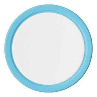 Poker Chips w/ Baby Blue Solid Edge