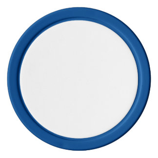 Poker Chips w/ Blue Solid Edge
