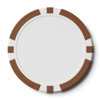 Poker Chips w/ Brown Striped Edge