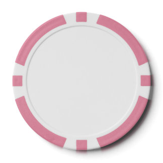 Poker Chips w/ Pink Striped Edge