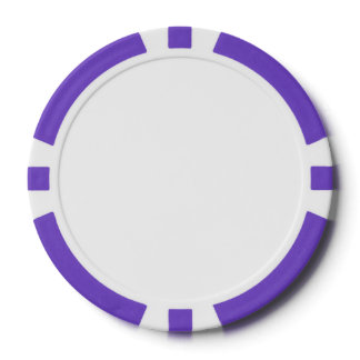 Poker Chips w/ Purple Striped Edge