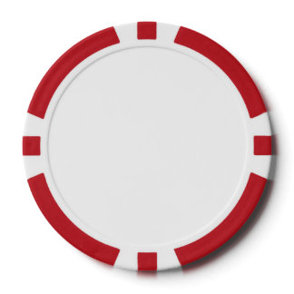 Poker Chips w/ Red Striped Edge