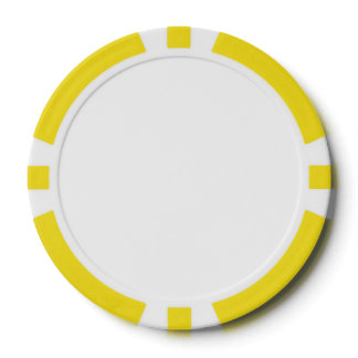 Poker Chips w/ Yellow Striped Edge