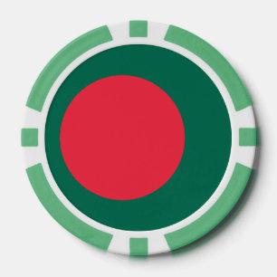 Poker chips with Flag of Bangladesh