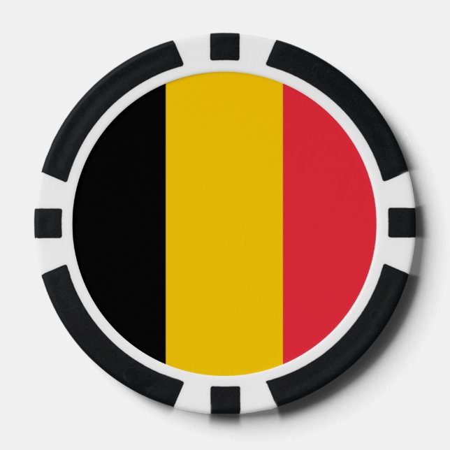 Poker chips with Flag of Belgium (Front)