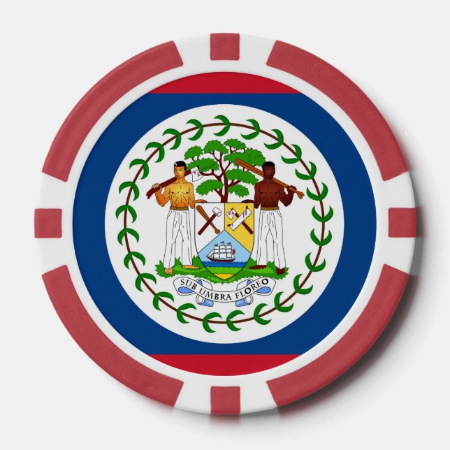 Poker chips with Flag of Belize (Front)