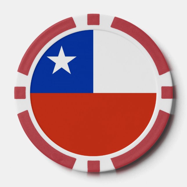 Poker chips with Flag of Chile (Front)