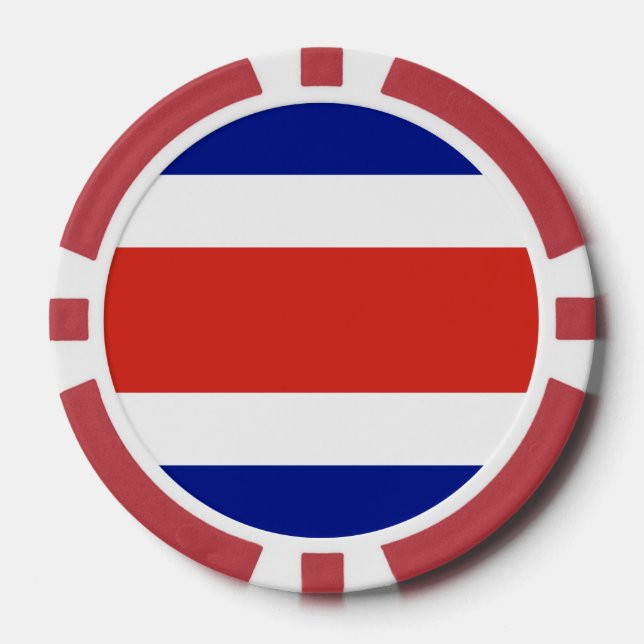 Poker chips with Flag of Costa Rica (Front)
