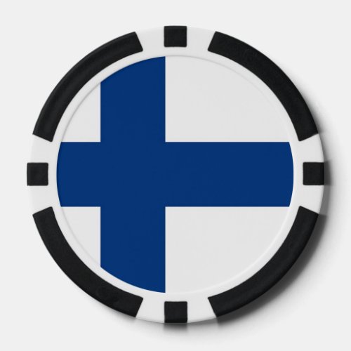 Poker chips with Flag of Finland