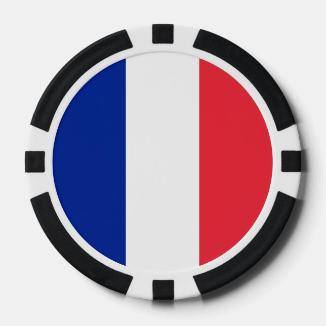 Poker chips with Flag of France (Front)