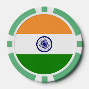 Poker chips with Flag of India