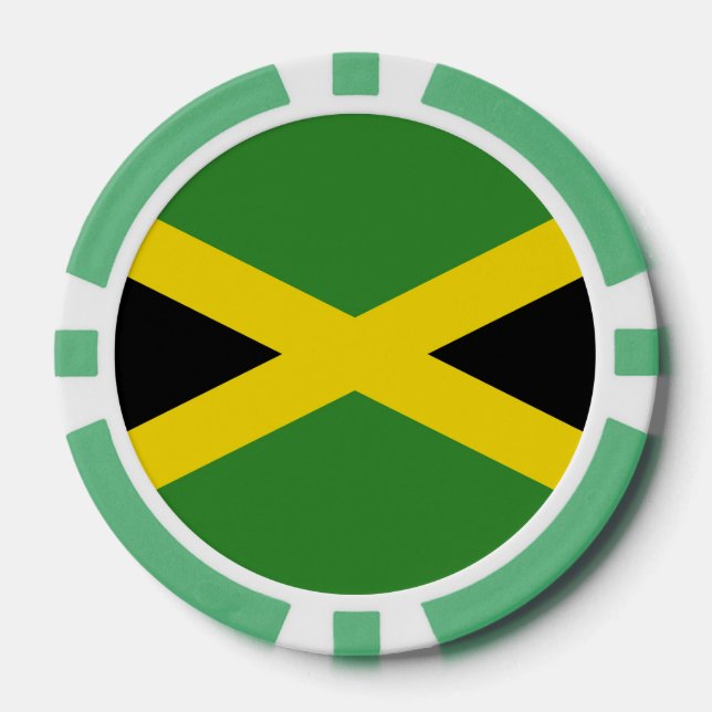Poker chips with Flag of Jamaica (Front)