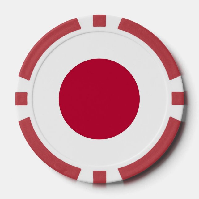Poker chips with Flag of Japan (Front)