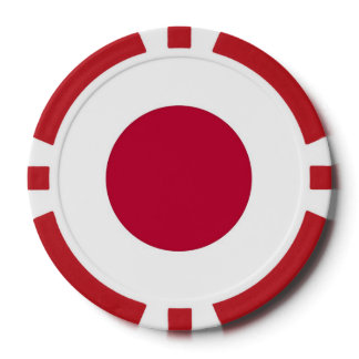 Poker chips with Flag of Japan