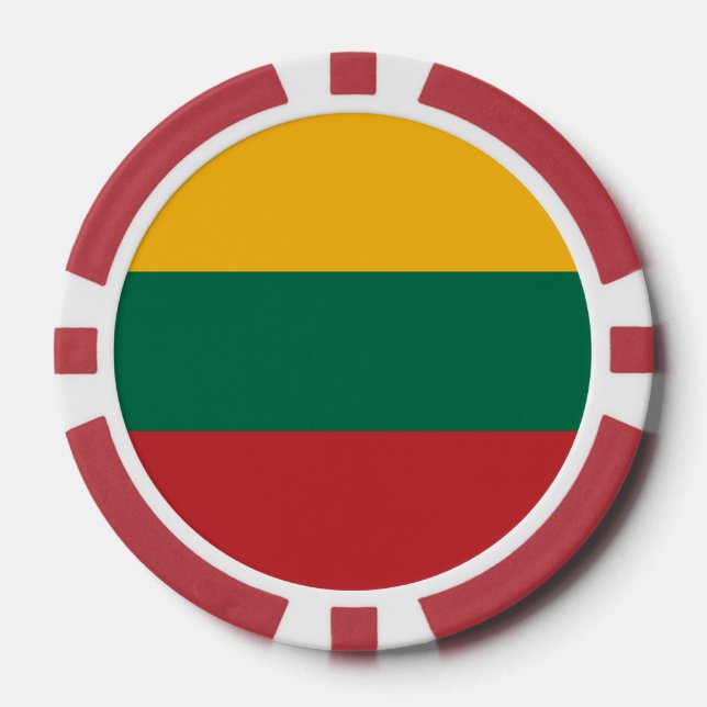 Poker chips with Flag of Lithuania (Front)
