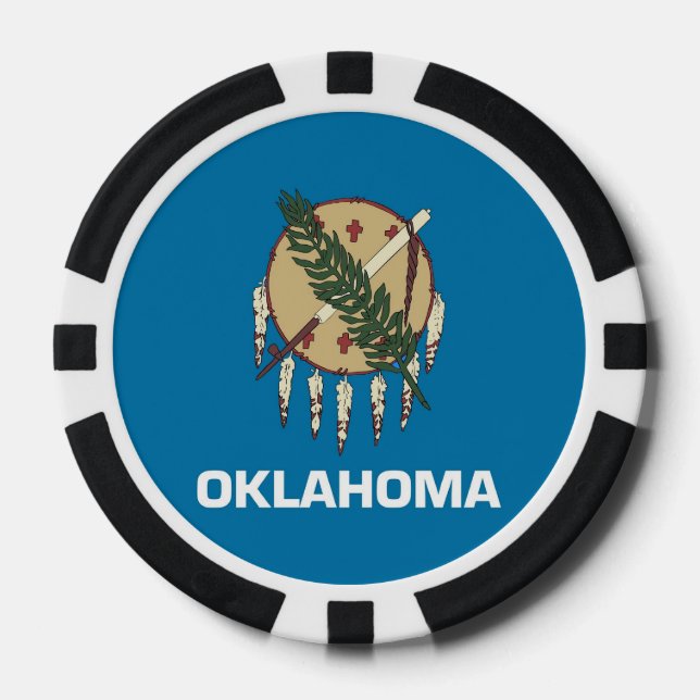 Poker chips with Flag of Oklahoma (Front)