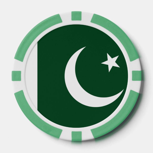 Poker chips with Flag of Pakistan (Front)