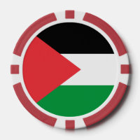 Poker chips with Flag of Palestine