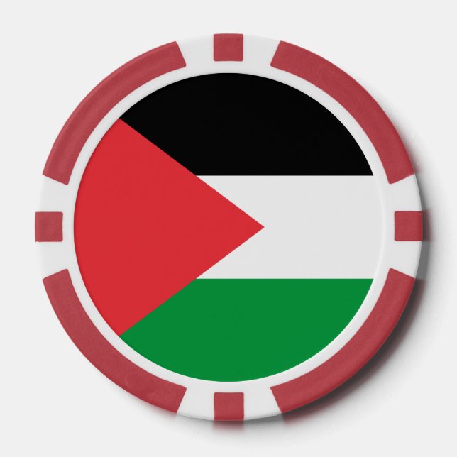 Poker chips with Flag of Palestine (Front)