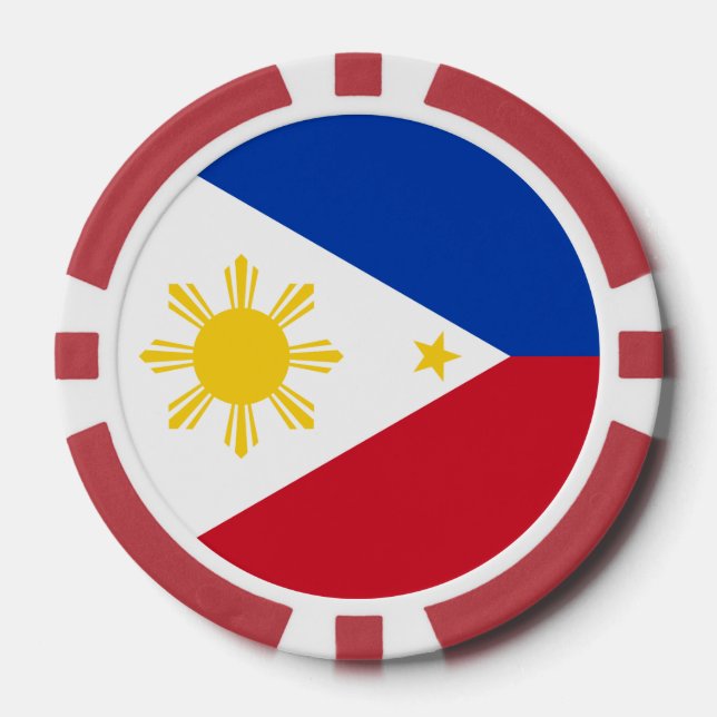 Poker chips with Flag of Philippines (Front)