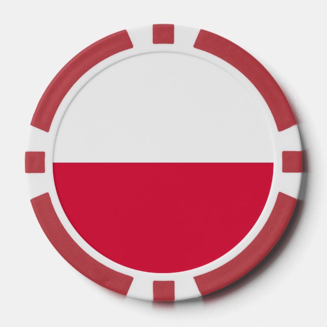 Poker chips with Flag of Poland (Front)