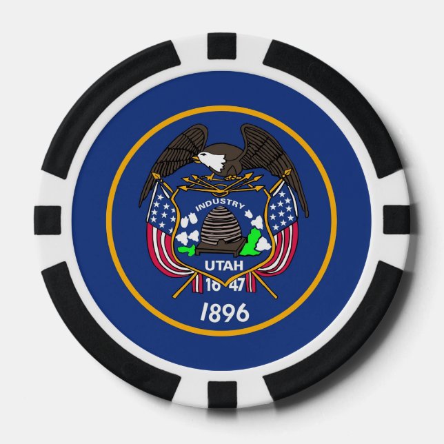 Poker chips with Flag of Utah (Front)