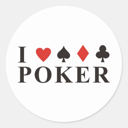 Poker Classic Round Sticker