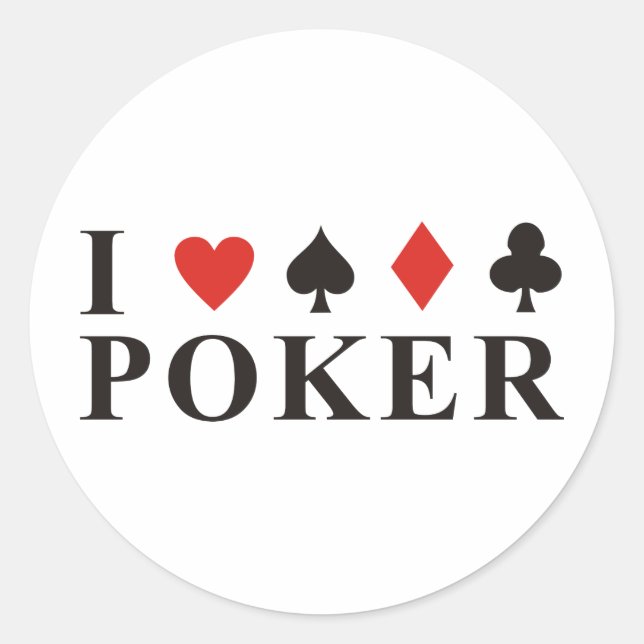 Poker Classic Round Sticker (Front)
