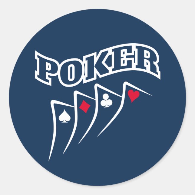 Poker Classic Round Sticker (Front)