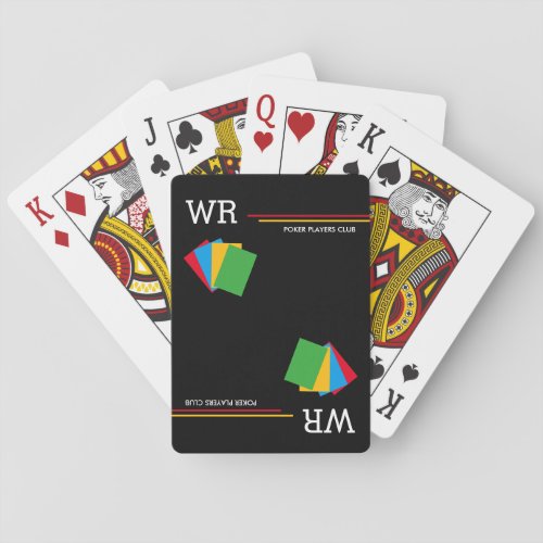 poker_club personalized black poker cards