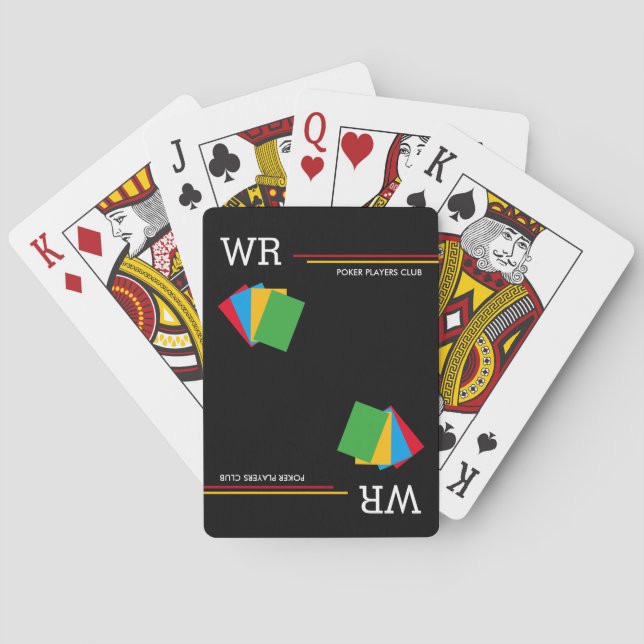 poker-club personalized black poker cards (Back)