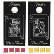 Poker Cornhole Set - Customizable - King & Queen