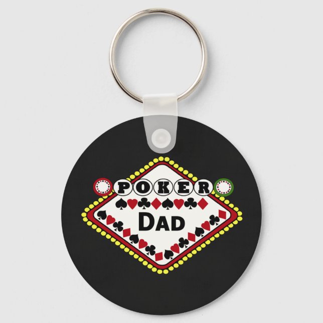 Poker Dad Keychain (Front)