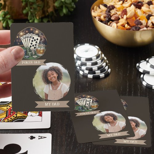 Poker Dad My Dad Personalized Photo Cards