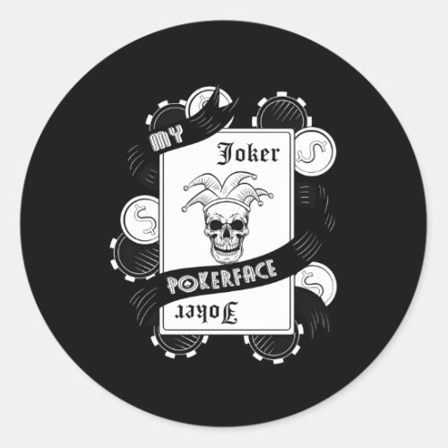 Poker Das Ist Mein Pokerface Classic Round Sticker