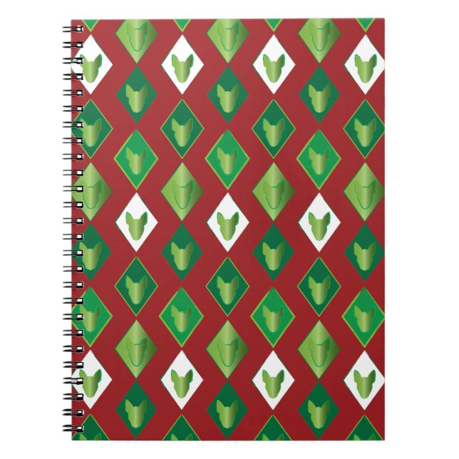 Poker Diamond Bull Terrier Notebook (Front)
