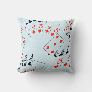 Poker, Diamonds And Clubs, Throw Cshion Pillow