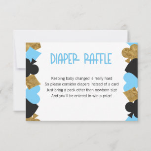 Poker Diaper Raffle Card