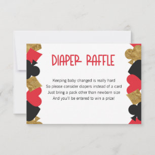 Poker Diaper Raffle Card