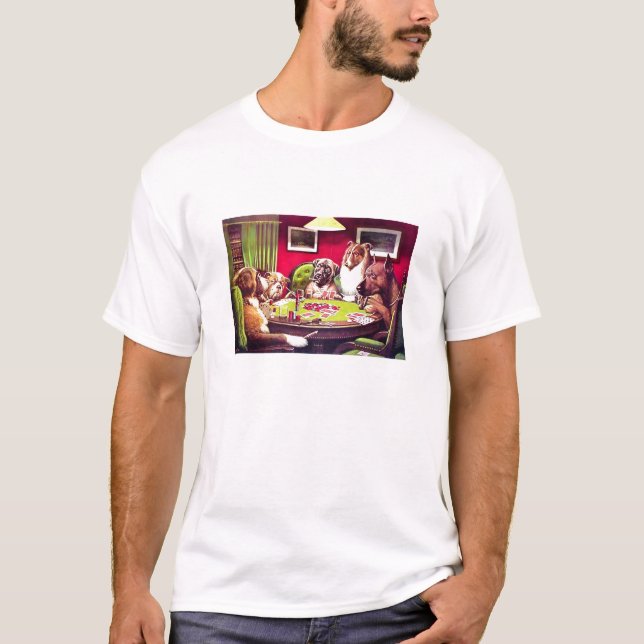 POKER DOGS by C.M. Coolidge - Customized T-Shirt (Front)