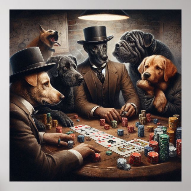 Poker Dogs Poster (Front)
