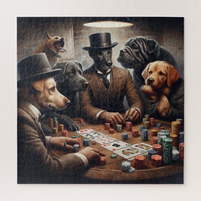 Poker Dogs Puzzle (Vertical)