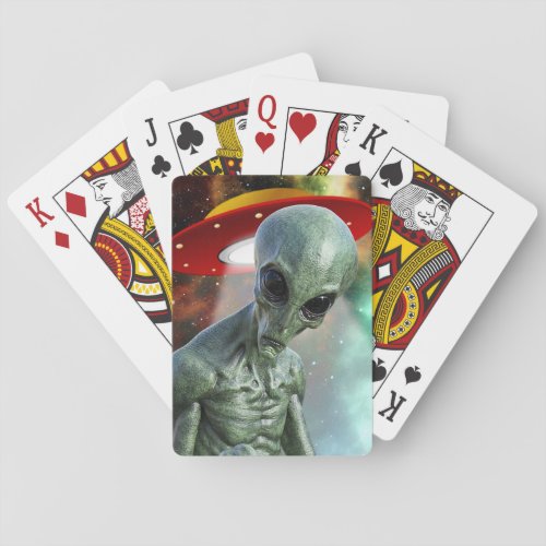 Poker Face Alien Poker Cards