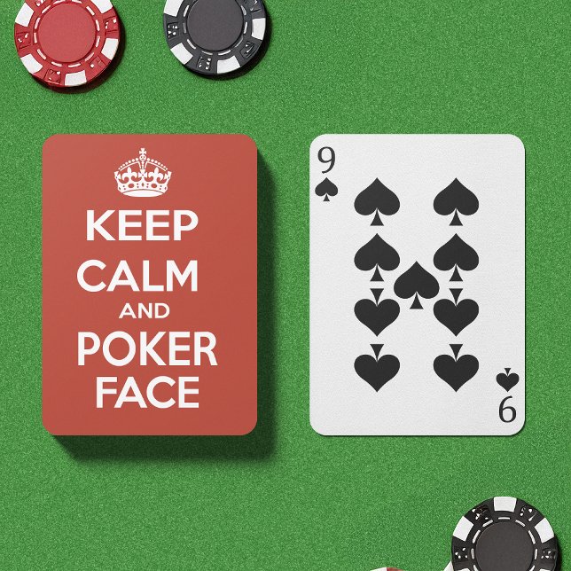 Poker Face Cards ( Featuring a bit of word play on the phrase "Keep Calm and Carry On". Perfect for your poker nights!)