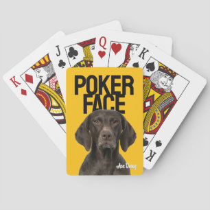 Poker Face Custom Dog Photo Cards