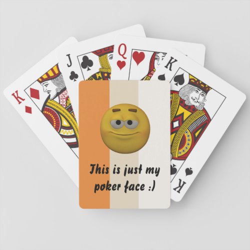 Poker Face Emoticon Playing cards Template