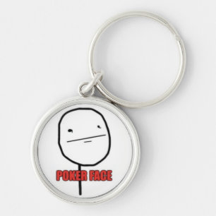 Poker Face Keychain
