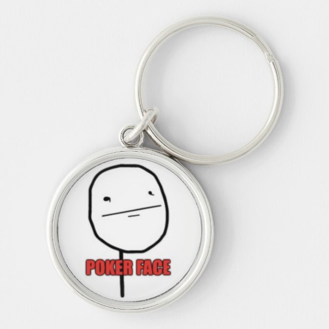 Poker Face Keychain (Front)