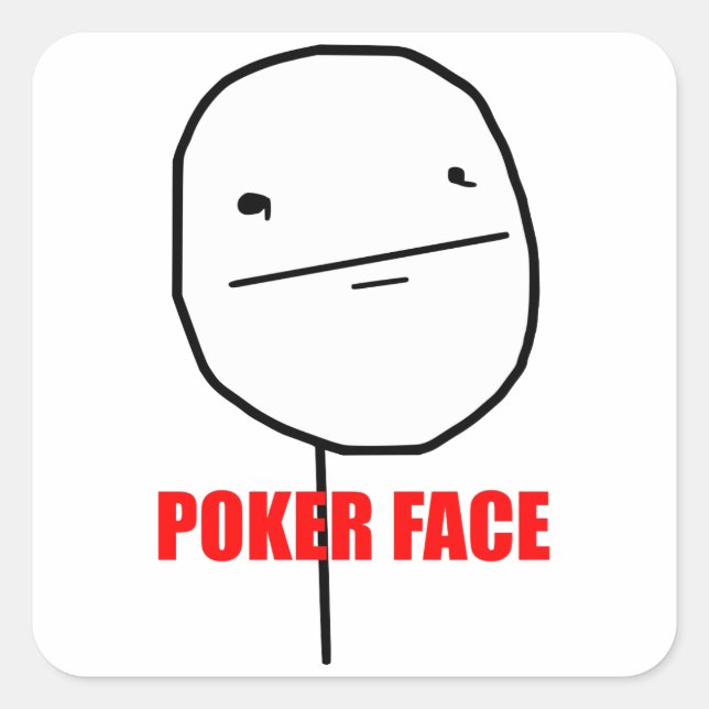 Poker Face Meme Square Sticker (Front)